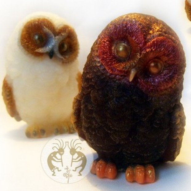 Silicone mold - Owl 3D - for making soaps, candles and figurines