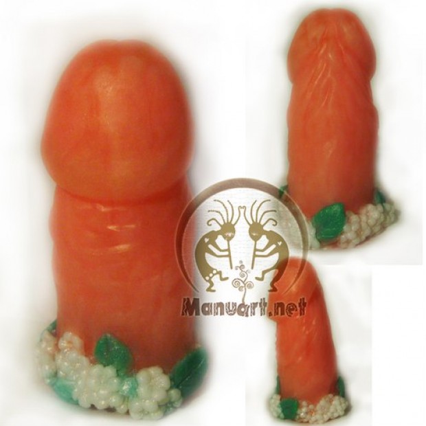 Silicone mold - Penis in flowers - for making soaps, candles and figurines