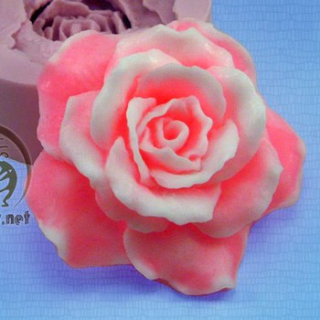 Silicone mold - 3D Rose - for making soaps, candles and figurines