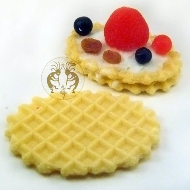 Silicone mold - Waffle cookies - for making soaps, candles and figurines