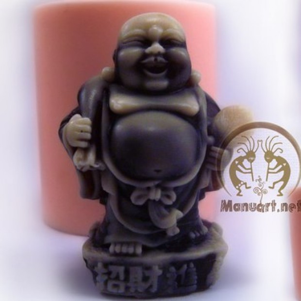 Silicone mold - Hotei Netsuke with a bag  - for making soaps, candles and figurines