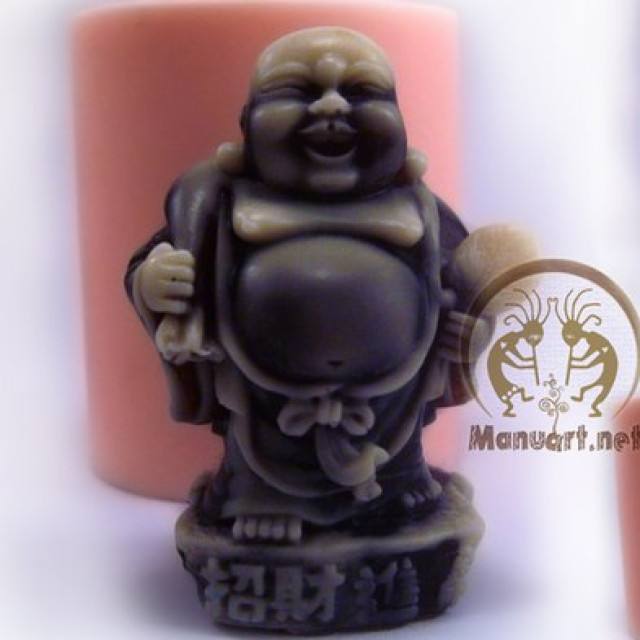 Silicone mold - Hotei Netsuke with a bag - for making soaps, candles and figurines