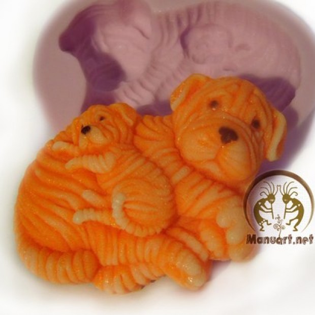 Silicone mold - Sleeping shar - for making soaps, candles and figurines