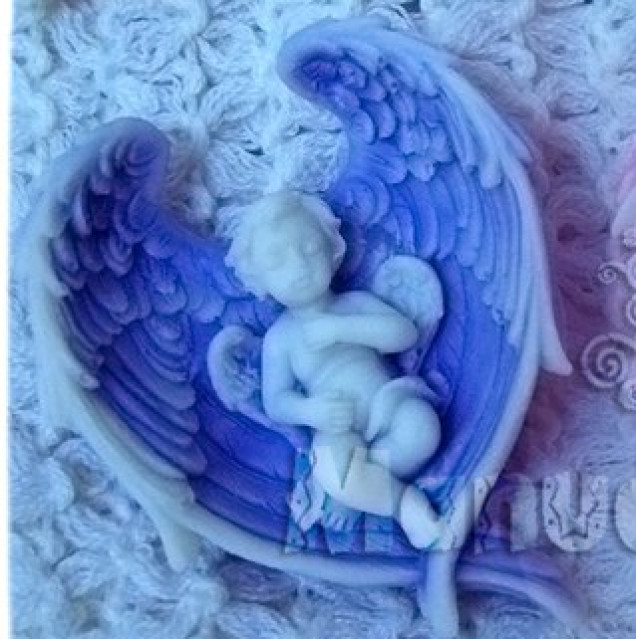 Silicone mold - Angel wings №1 - for making soaps, candles and figurines