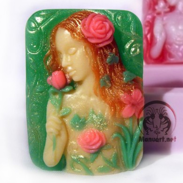 Silicone mold - Flower Maiden - for making soaps, candles and figurines
