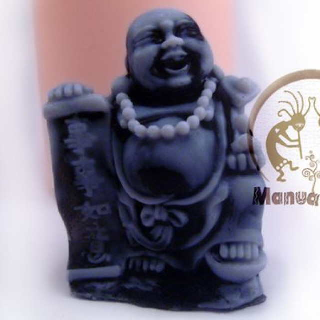 Silicone mold - Hotei with the manuscript 3D - for making soaps, candles and figurines