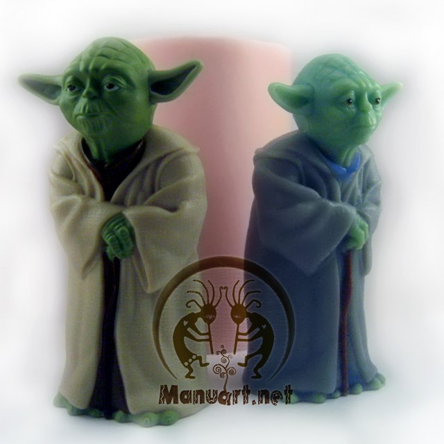 Silicone mold - Yoda 3D - for making soaps, candles and figurines