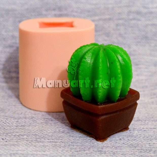 Silicone mold - Cactus 3D - for making soaps, candles and figurines