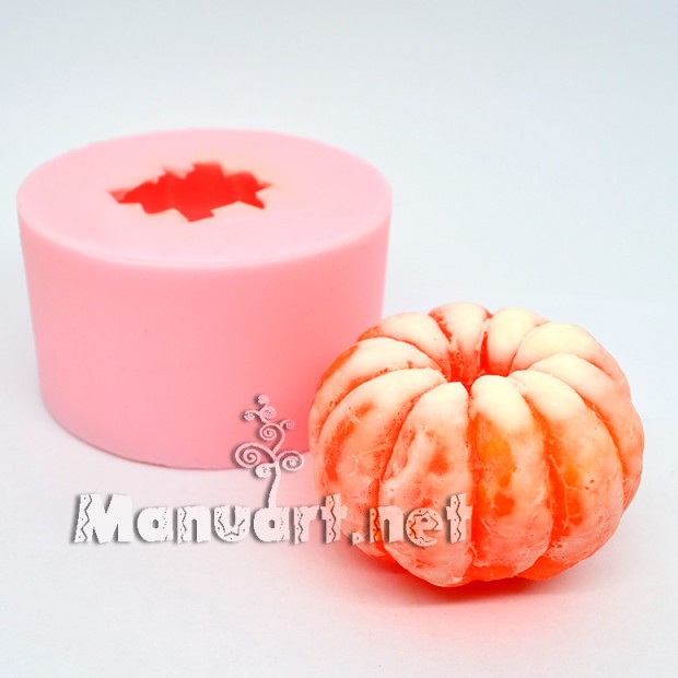 Silicone mold - Purified mandarin 3D - for making soaps, candles and figurines