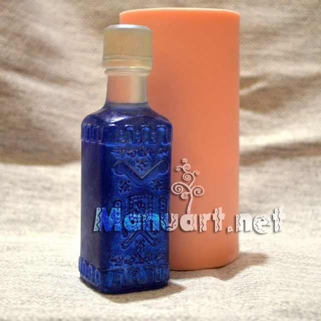 Silicone mold - Bottle 3D № 3 - for making soaps, candles and figurines