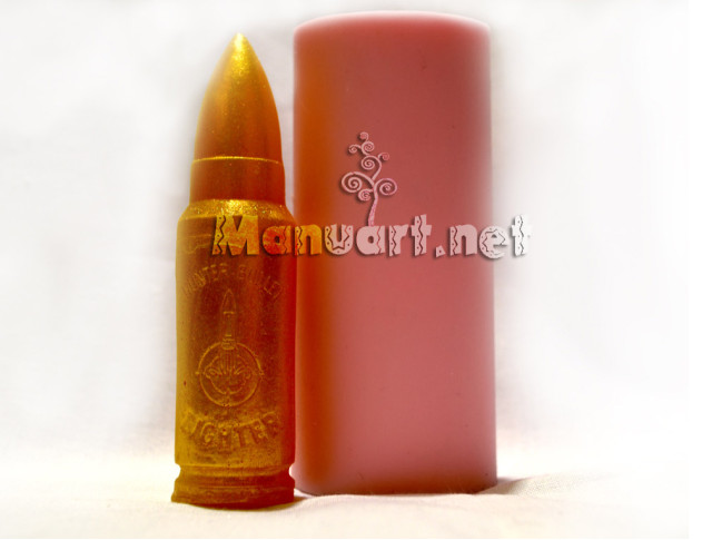 Silicone mold - Bullet 3D - for making soaps, candles and figurines