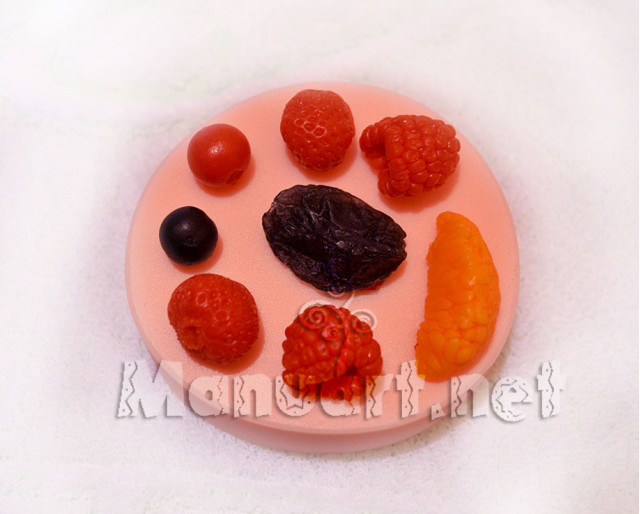 Silicone mold - Berry set № 2 - for making soaps, candles and figurines