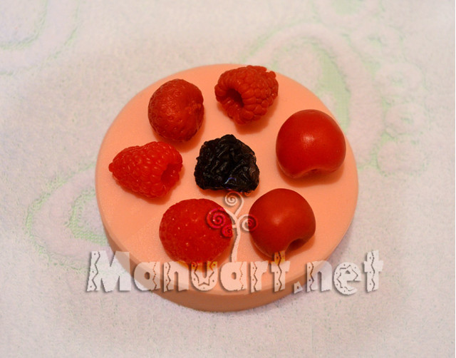 Silicone mold - Berry set № 3 - for making soaps, candles and figurines