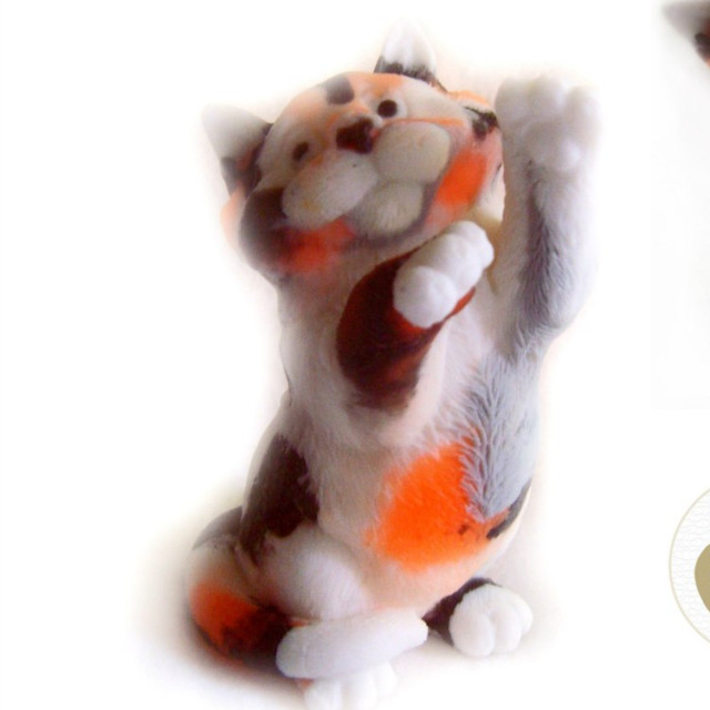 Silicone mold - Cat purr 3D - for making soaps, candles and figurines