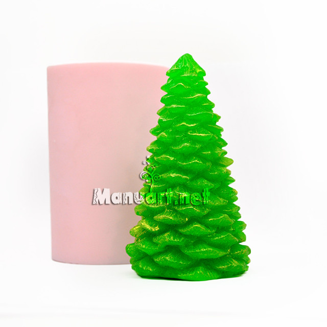 Silicone mold - Christmas tree 3D - for making soaps, candles and figurines