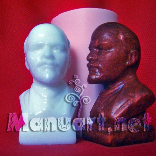 Silicone mold - bust of Lenin - for making soaps, candles and figurines