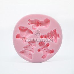 Silicone mold - Mold Christmas set №1 - for making soaps, candles and figurines