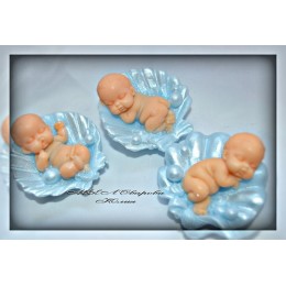 Silicone mold - Baby in a shell â„–2 - for making soaps, candles and figurines