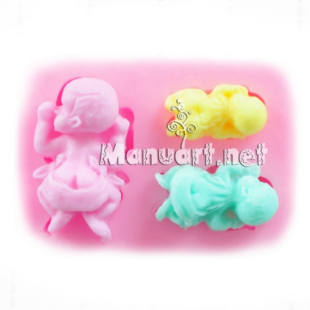 Silicone mold - Mold 3 baby - for making soaps, candles and figurines