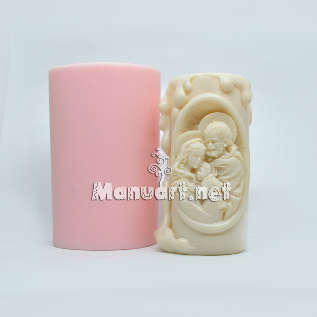 Silicone mold - Candle mold "Holy Family" - for making soaps, candles and figurines