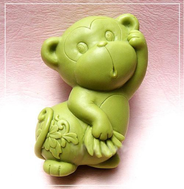 Silicone mold - Monkey 2D - for making soaps, candles and figurines