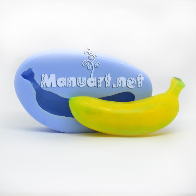 Silicone mold - Banana 3D - for making soaps, candles and figurines