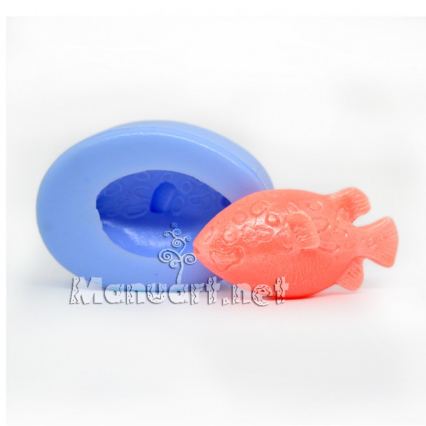 Silicone mold - Small fish №1 3D - for making soaps, candles and figurines