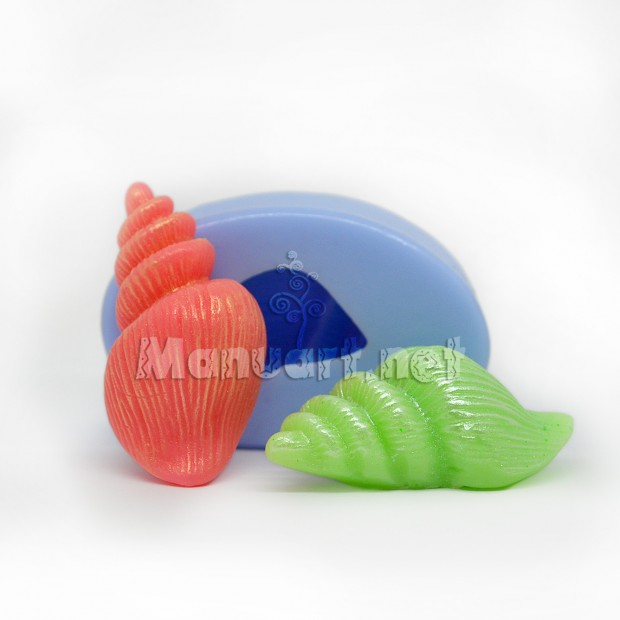 Silicone mold - Seashell small №2 3D - for making soaps, candles and figurines