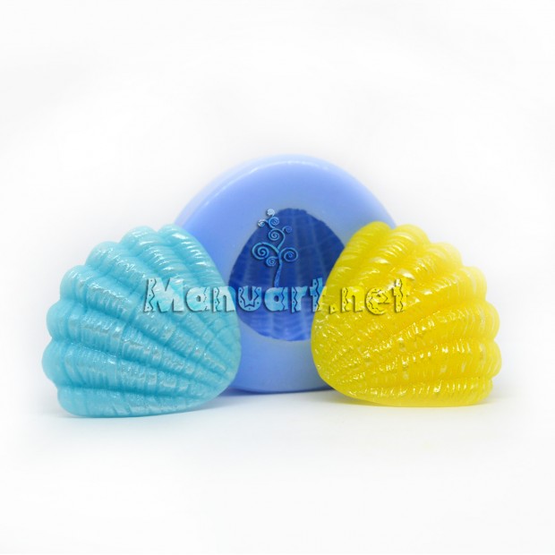 Silicone mold - Seashell small â„– 4 3D - for making soaps, candles and figurines