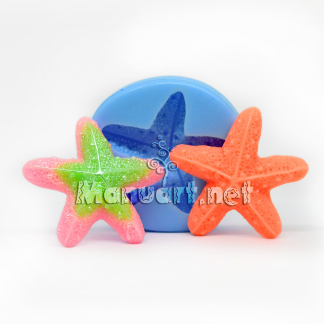 Silicone mold - Starfish sea star - for making soaps, candles and figurines