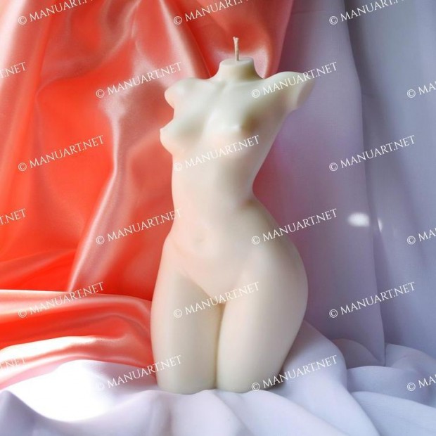 Silicone mold - LARGE Small breasts female torso 3D - for making soaps, candles and figurines