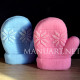 Silicone mold - Knitted mitten 3D - for making soaps, candles and figurines