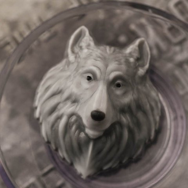 Silicone mold - Wolf head - for making soaps, candles and figurines