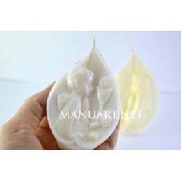 Silicone mold - First Communion praying girl - for making soaps, candles and figurines