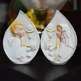 Silicone mold - First Communion praying girl - for making soaps, candles and figurines