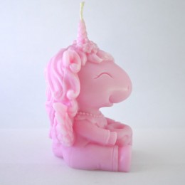 Silicone mold - Sitting Unicorn Girl 3D - for making soaps, candles and figurines