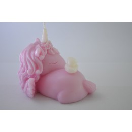 Silicone mold - Sleeping Unicorn Girl 3D - for making soaps, candles and figurines