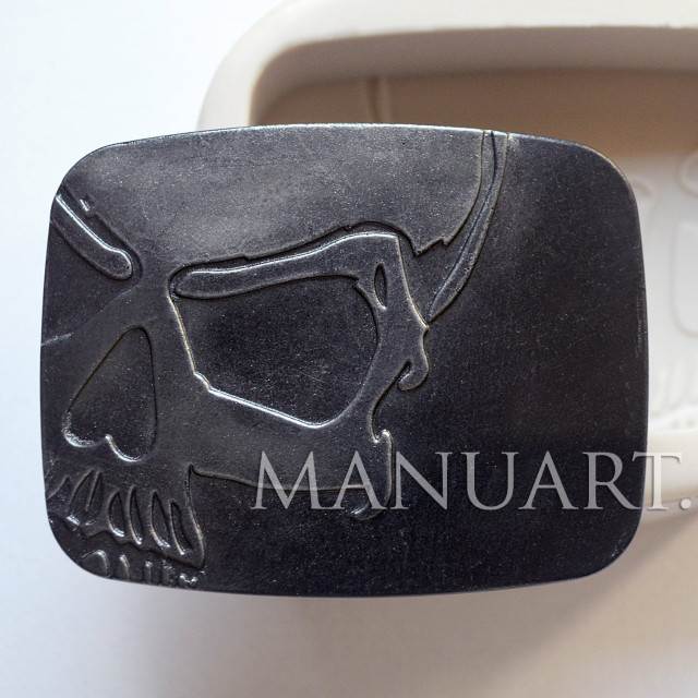 Silicone mold - Skull rectangular - for making soaps, candles and figurines