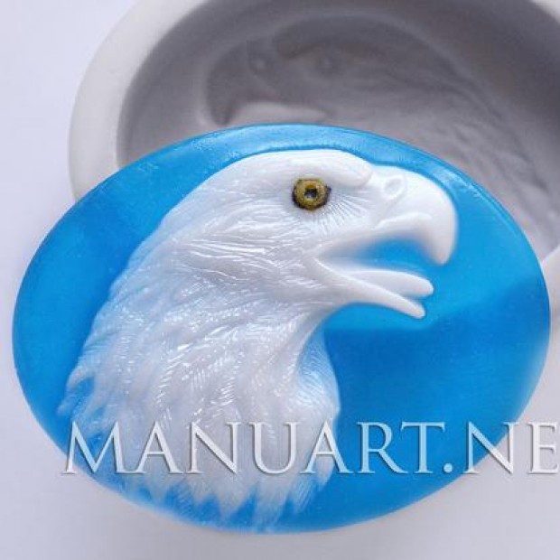 Silicone mold - Eagle head - for making soaps, candles and figurines