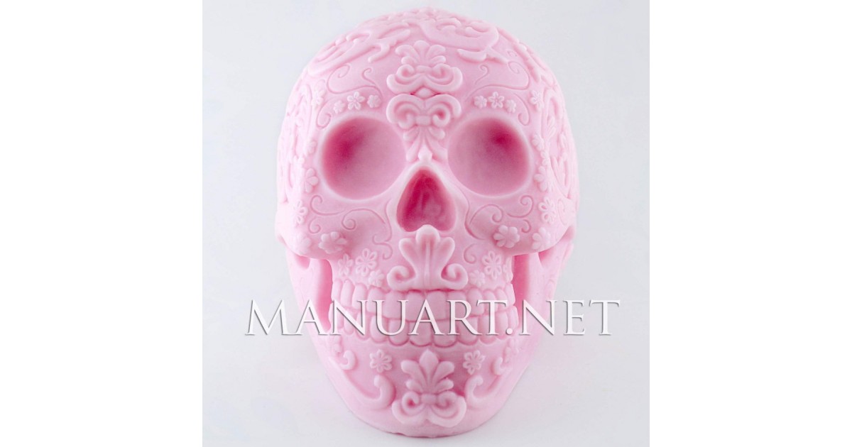 China Customized Novel Silicone Candle Mold Skull Silicone Mold