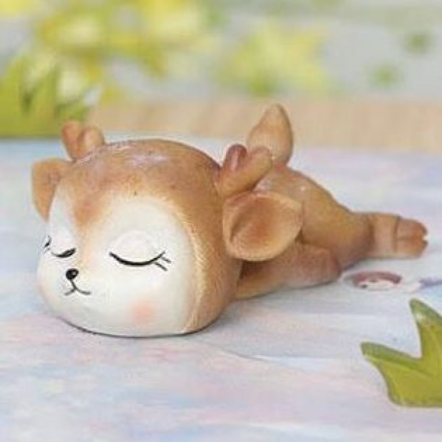 Silicone mold - Sleeping fawn #2 - for making soaps, candles and figurines