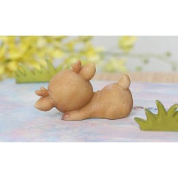 Silicone mold - Sleeping fawn #3 - for making soaps, candles and figurines