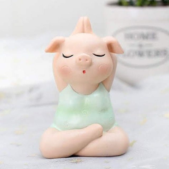 Silicone mold - Yoga pig #1 - for making soaps, candles and figurines