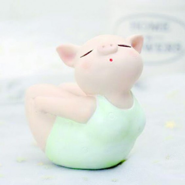 Silicone mold - Yoga pig #2 - for making soaps, candles and figurines