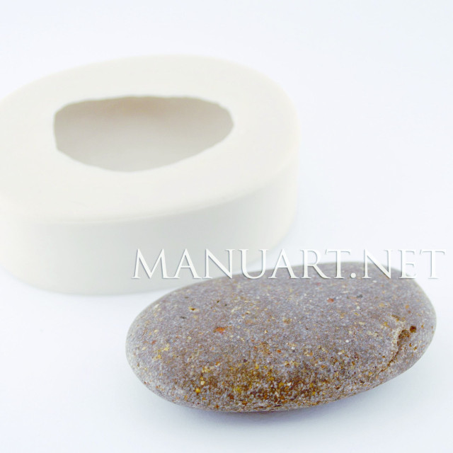 Silicone mold - Medium Stone 3D - for making soaps, candles and figurines