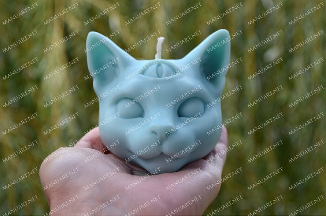 💚 Silicone mold Mystical cat head 3D 💚