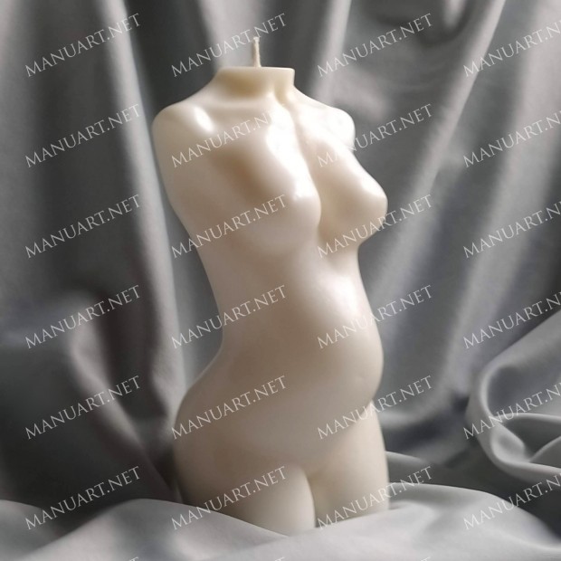 Silicone mold - Big Pregnant Female torso 3D - for making soaps, candles and figurines