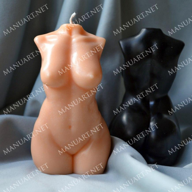 Silicone mold - NEW curvy female torso 3D - for making soaps, candles and figurines