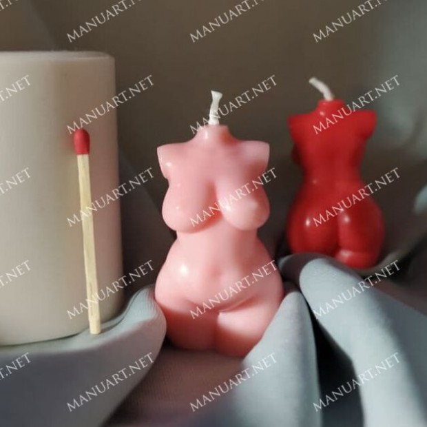 Silicone mold - MINI plus size Woman torso 3D - for making soaps, candles and figurines
