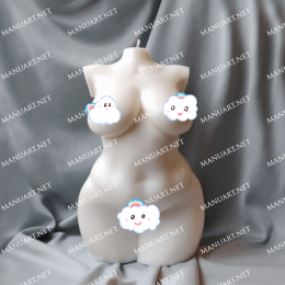 Silicone mold - LARGE 20 cm 8 inch Plus size Female torso 3D - for making soaps, candles and figurines